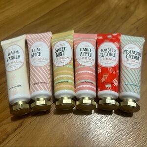 Beauty Concepts Lip Balm Set - Vanilla, Spice, Mint, Apple, Coconut, Pistachio